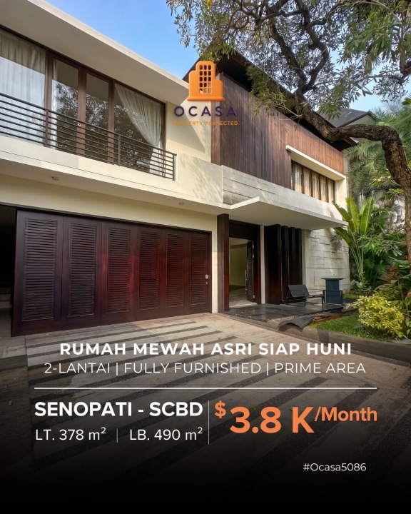 Segera Disewakan di Kebayoran Baru, Jakarta Selatan, LT 378m², Harga 800 Juta /tahun
