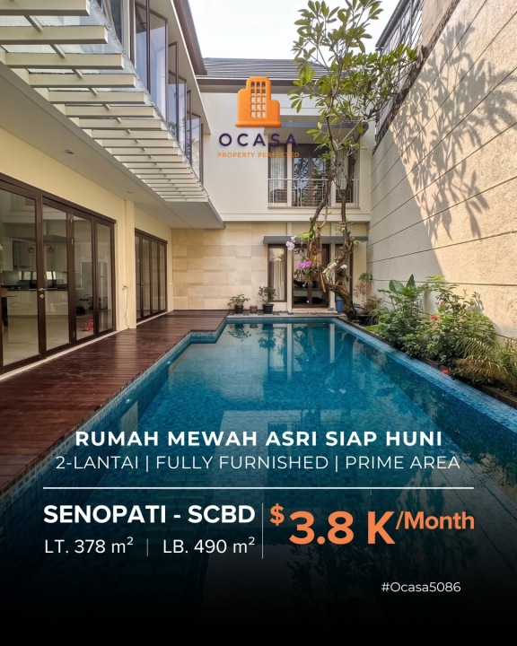 Segera Disewakan di Kebayoran Baru, Jakarta Selatan, LT 378m², Harga 800 Juta /tahun