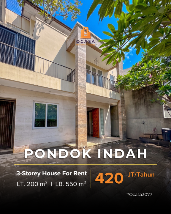 Kontrakan Murah di Pondok Indah, Jakarta Selatan, 3 KT, Harga 420 Juta /tahun
