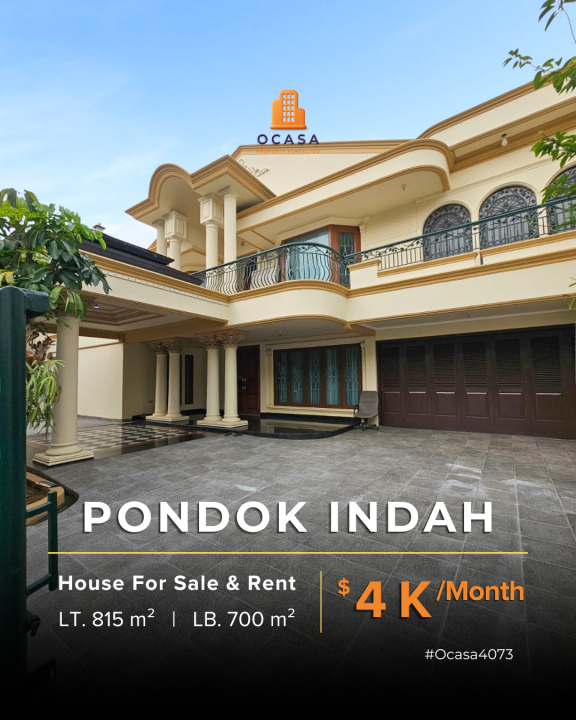 Rumah Sewa di Kawasan Pondok Indah, Jakarta Selatan, Lokasi Strategis, Harga Menarik