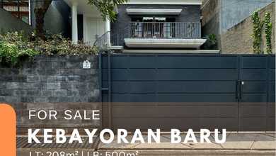 Jual Rumah Baru di Kebayoran Baru, Jakarta Selatan LT 208 m2