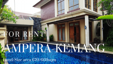 Rumah siap huni private swimming pool di Ampera kemang