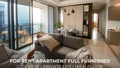 Sewa Apartemen Modern di SCBD, Jakarta Selatan, LB 153m²