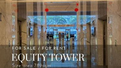 Office Space Ruang Kantor Dijual di Equity Tower SCBD Sudirman Jakarta Selatan HGB Bagus 789 m