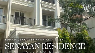 Hunian Prestisius di Kawasan Senayan, Jakarta Selatan, LB 500m², Harga 19 Miliar