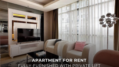 Disewakan Apartemen Siap Tinggal 2 BR di Menteng, Jakarta Pusat Lokasi Terbaik