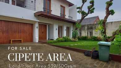 Jual Rumah Cantik LT 539 m2 di Cipete, Jakarta Selatan