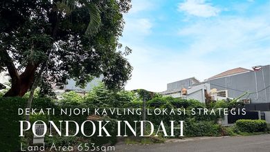 Dijual Kavling 653 m2 di Komplek Elit Pondok Indah