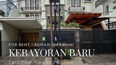 Sewa Rumah Nyaman di Kebayoran Baru, Jakarta Selatan, LT 260m²