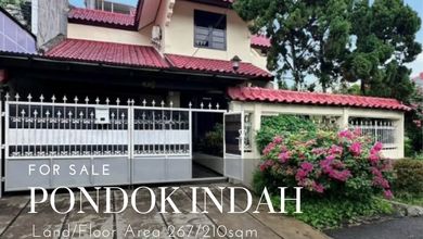 Kesempatan Langka, rumah Prestisius di Pondok Indah, Jakarta Selatan, LB 210m²