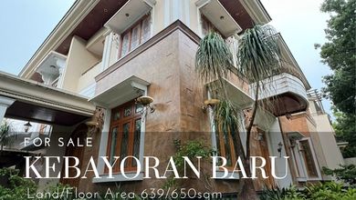 Rumah Mewah di Kebayoran Baru, Jakarta Selatan, 4 Kamar Tidur, LT 639m²