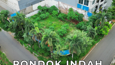 Kavling Posisi Hoek Jalan Lebar & Area Exclusive di Pondok Indah