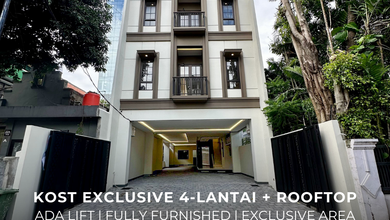 Kost Eksklusif 4 Lantai + Rooftop Fully Furnished di Menteng Area