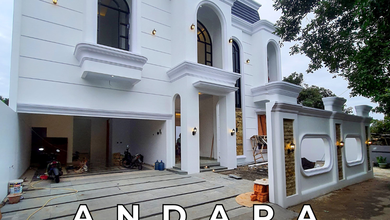 Dijual Rumah Baru Desain Klasik Hadap Selatan di Andara Pd. Labu