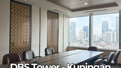 Office Space Layout L Shape Furnish di DBS Tower Ciputra World 1